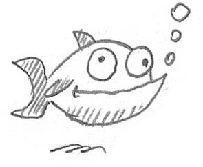How to draw a fish cartoon