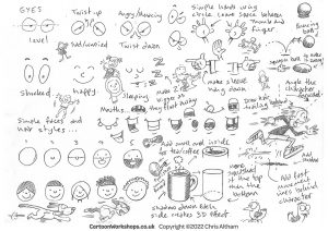 How to draw cartoons workshop sheet 2