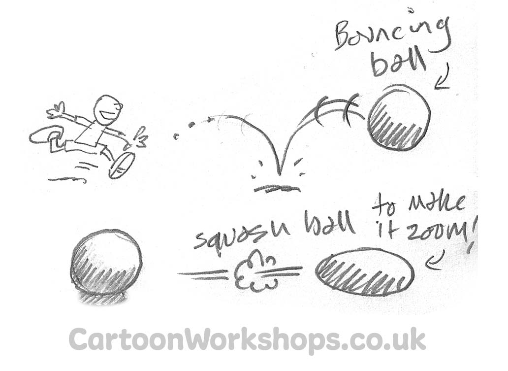 How to draw a ball bouncing cartoon