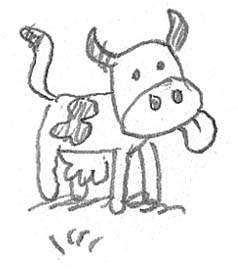 How to draw a moo cow