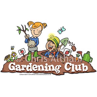 School Gardening Club cartoon