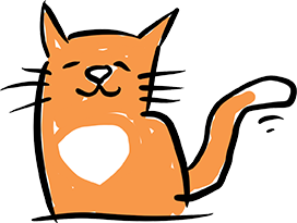 Ginger cat cartoon