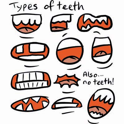mouth and teeth how to draw cartoons