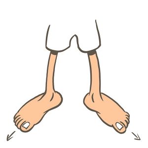 Feet stance cartoon