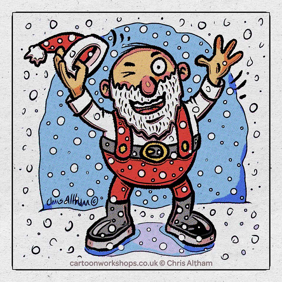 Ho Ho Ho Merry Christmas cartoon