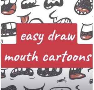 Mouth cartoons illustrating many different expressions