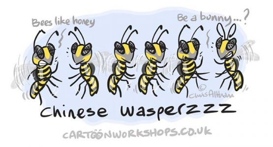 Chinese Wasperzz pun cartoon