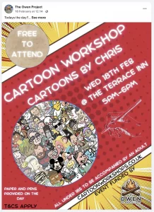 Cartoon Workshops for charities and community groups