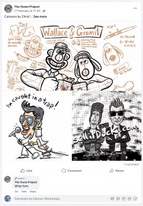 Cartoon Workshops for charities and community groups