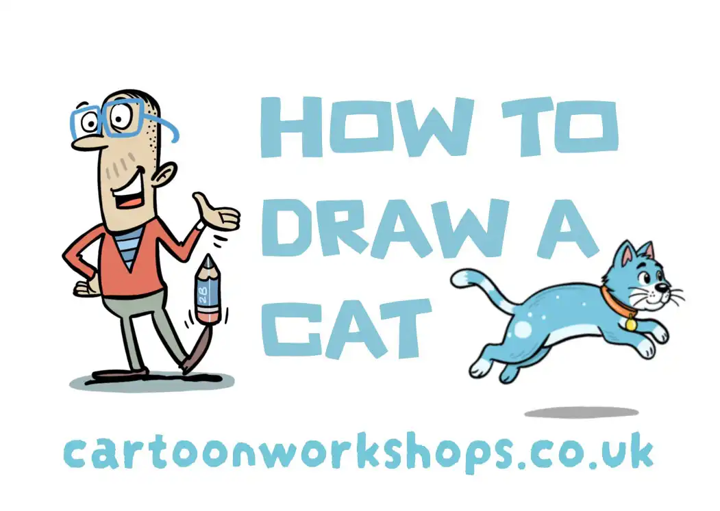 How to draw a cat cartoon character